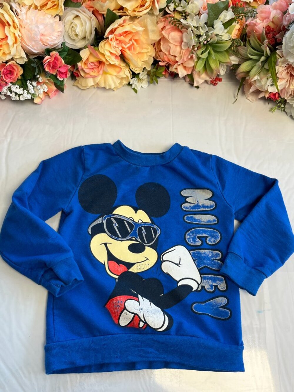 Disney Mickey Mouse Graphic Sweatshirt Blue Long Sleeve Toddler Boys 3T